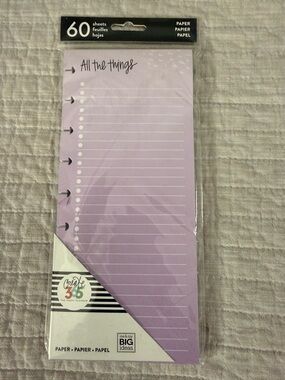 The Happy Planner Lavender 'All the Things' Refillable Note Pages